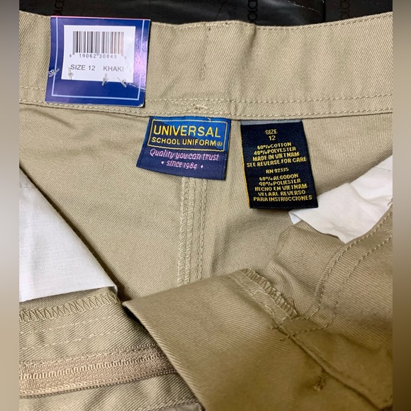 💥Universal School Uniforms 61072 Girls Low Rise Waist Pant Khaki 12💥#US6yUS7 - Picture 6 of 10